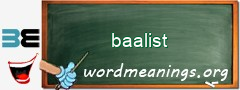 WordMeaning blackboard for baalist